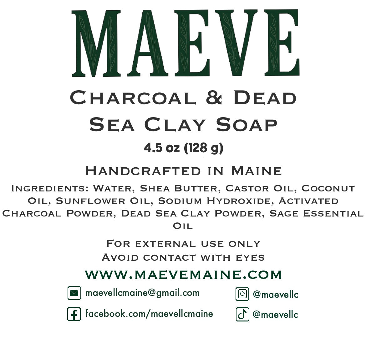 Charcoal & Dead Sea Clay Soap Bar