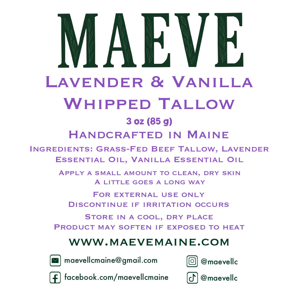 Lavender & Vanilla Whipped Tallow