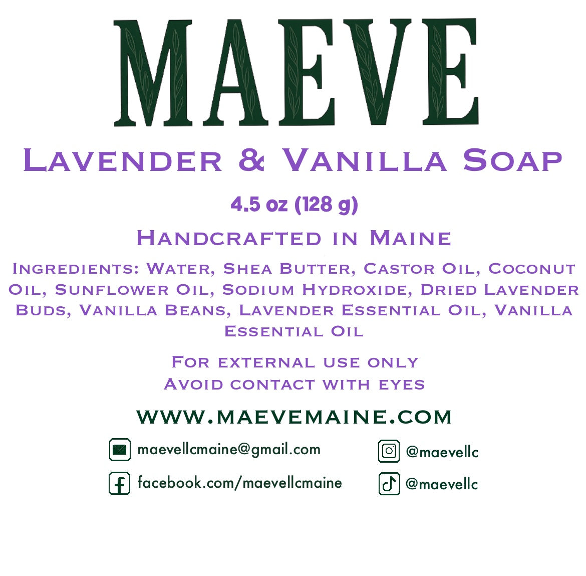 Lavender & Vanilla Soap Bar
