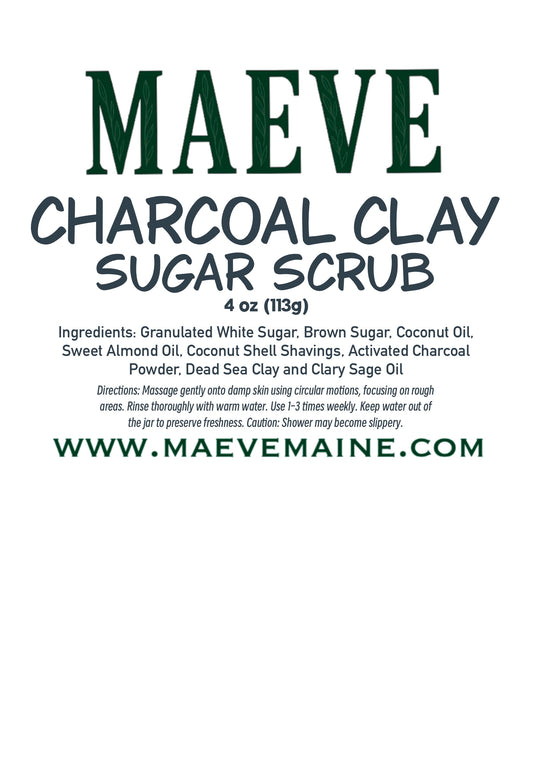 Charcoal Clay Sugar Scrub 4 oz