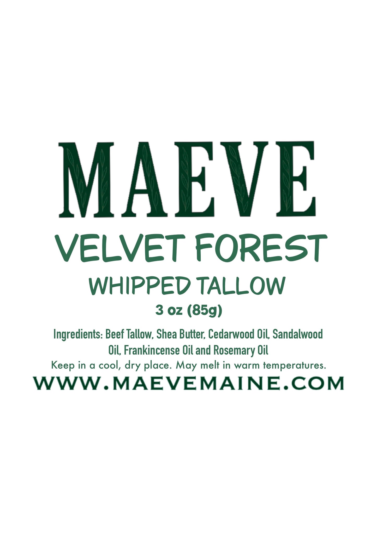 Velvet Forest Whipped Tallow 3 oz