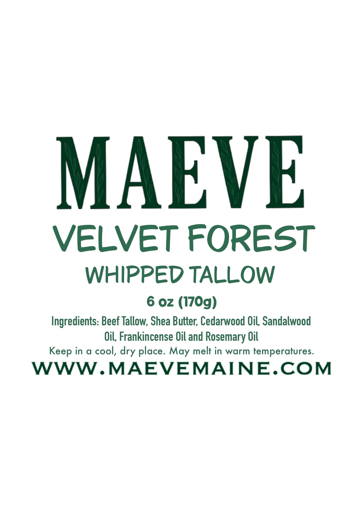 Velvet Forest Whipped Tallow 6 oz