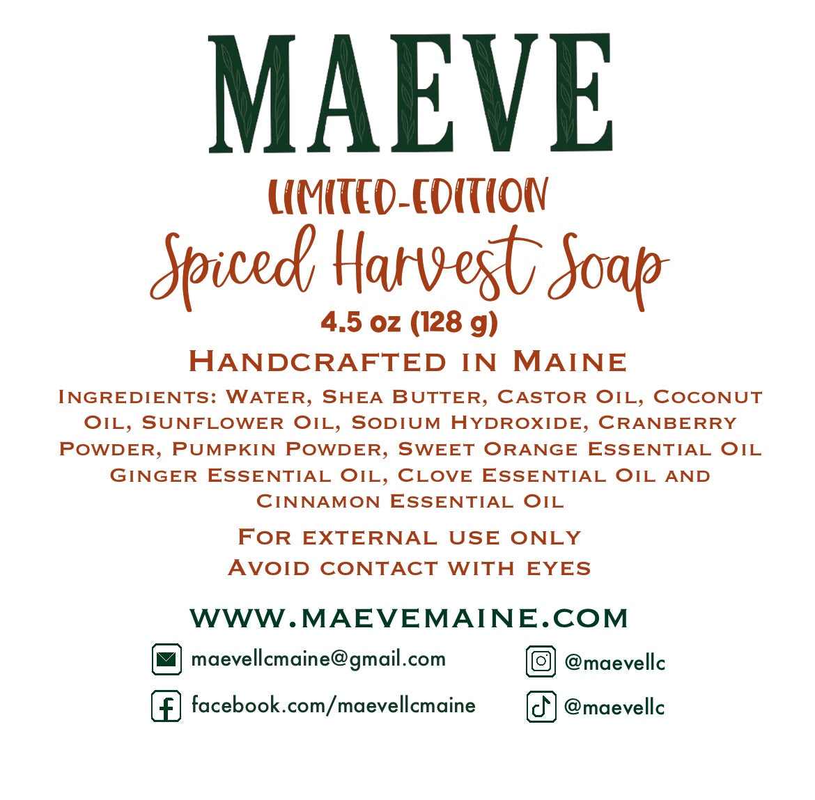 Spiced Harvest Soap Bar (Limited-Edition)