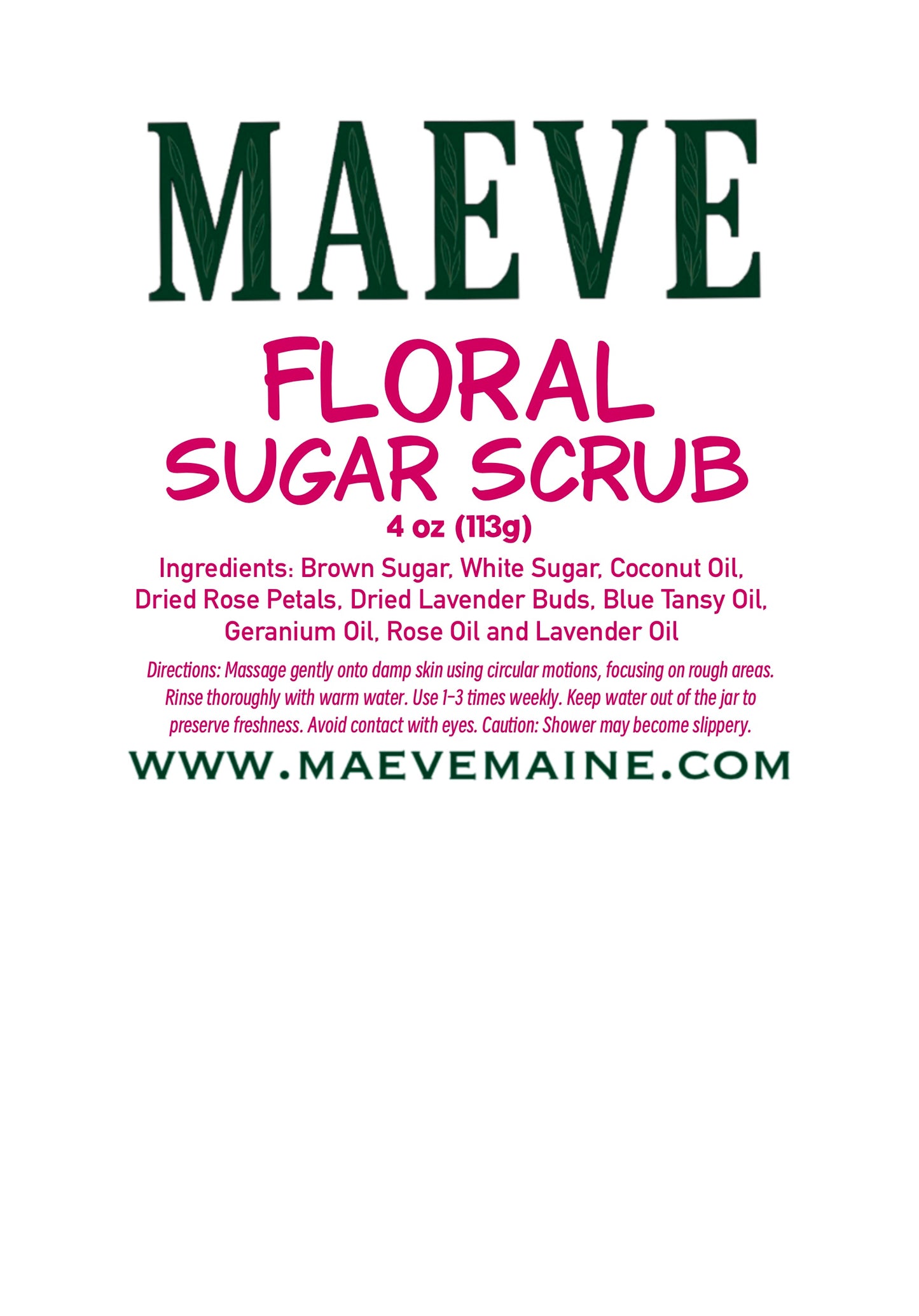 Floral Sugar Scrub 4 oz