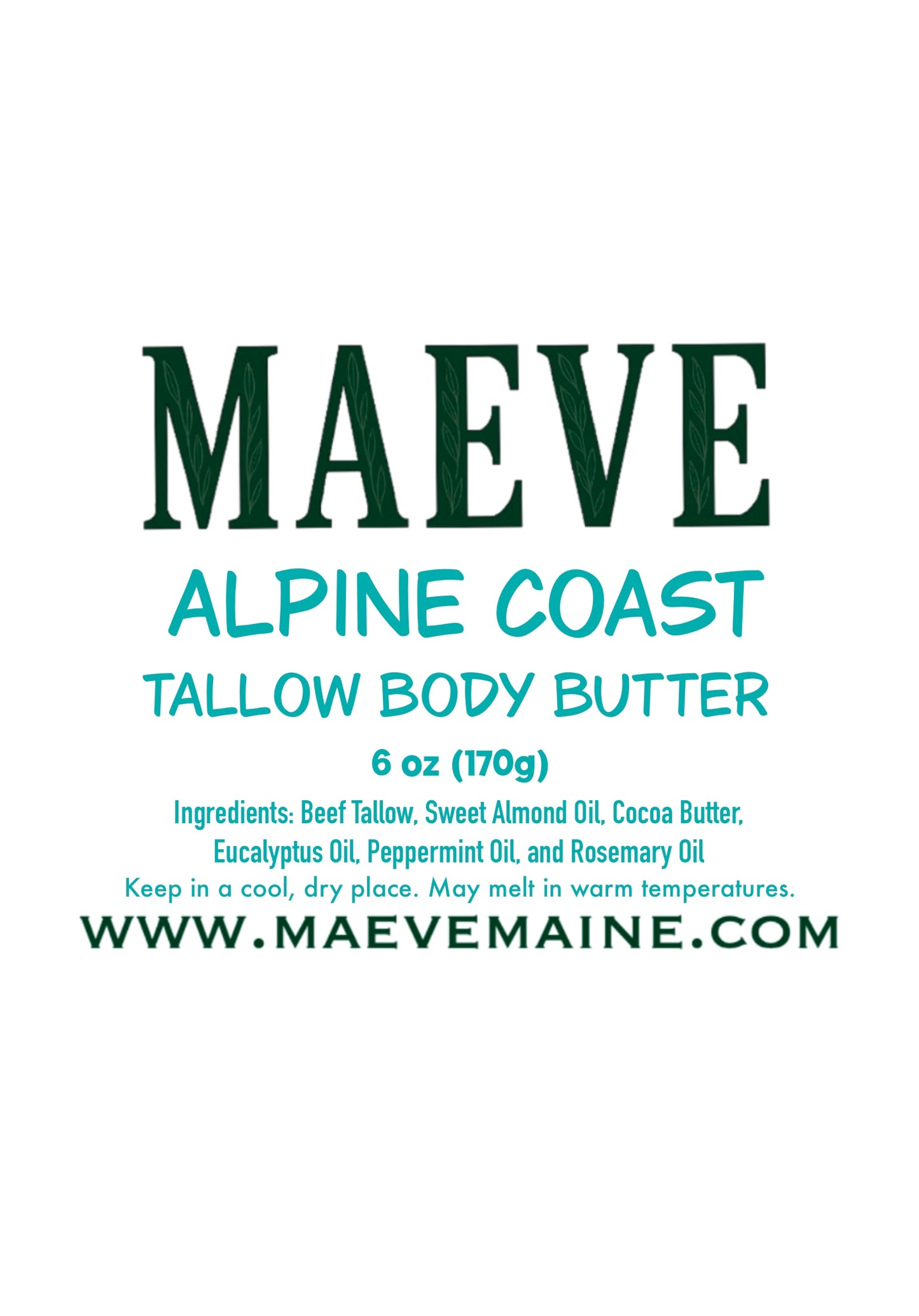 Alpine Coast Tallow Body Butter 6 oz