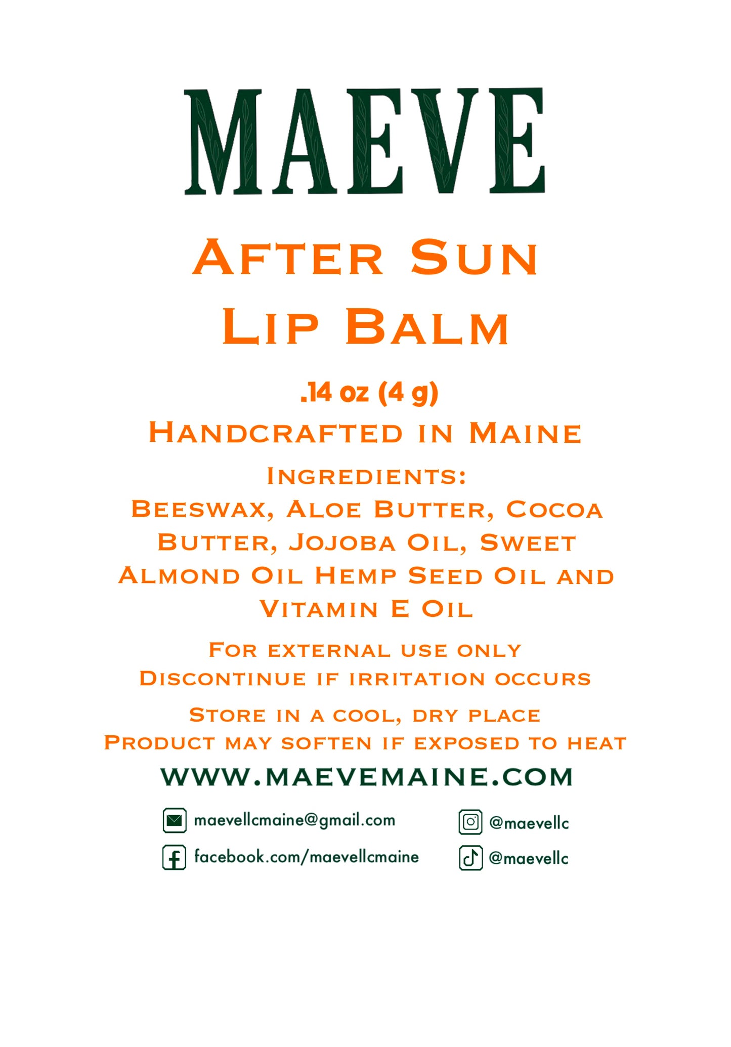 After Sun Lip Balm